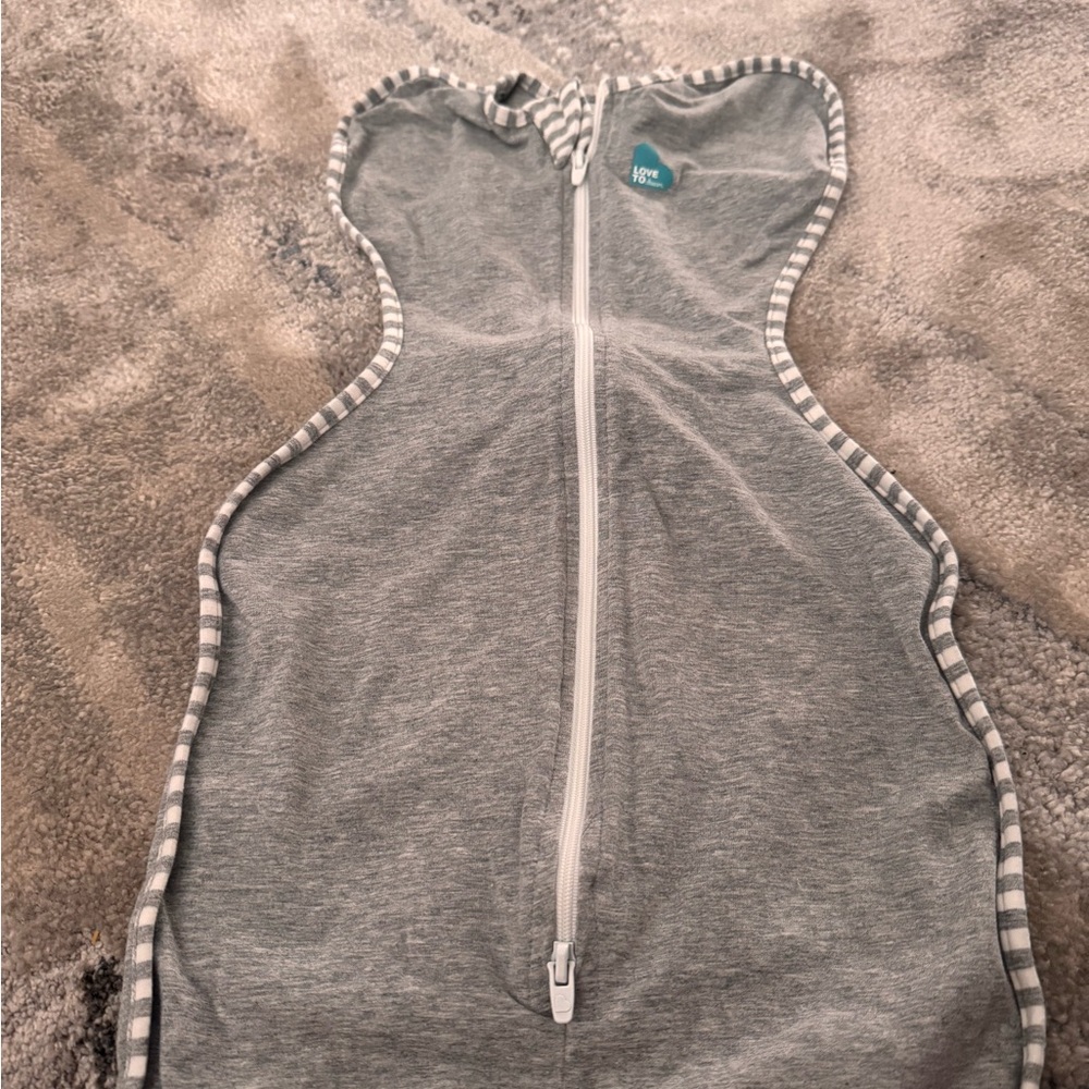 Love to Dream Gray Swaddle with White Trim Halo Sleep Sack Swaddle
